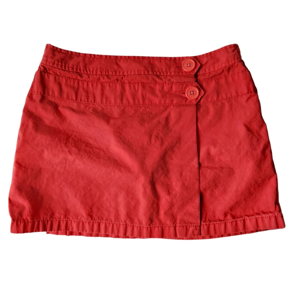 Old Navy 90s Y2K Orange Mini Skort Cotton Size 1